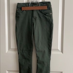 7 For All Mankind Green Skinny Jeans